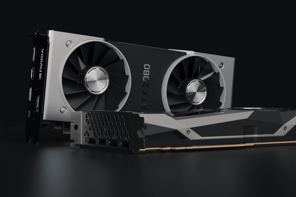 Nvidia graphic card in gray color